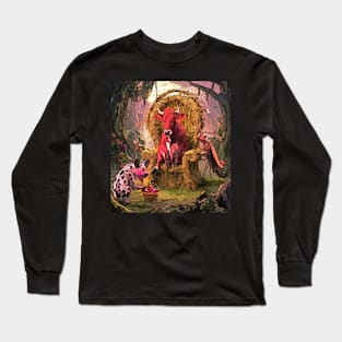 watercolor hyena priest brings apples for Red Heifer Long Sleeve T-Shirt